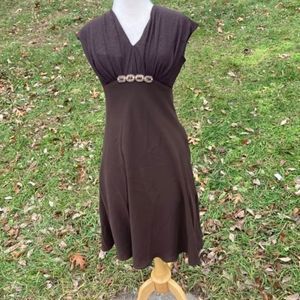 EVAN PICONE BROWN COCKTAIL DRESS WOMENS 6